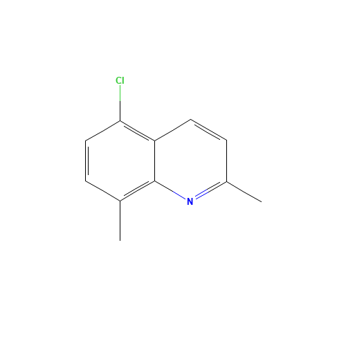 5-chloro-2,8-dimethylquinoline (CAS: 186670-43-9) - Chemical Structure and Molecular Formula 