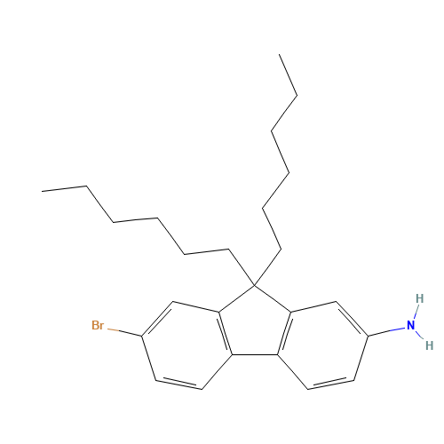 7-bromo-9,9-dihexylfluoren-2-amine (CAS: 1262414-52-7) - Chemical Structure and Molecular Formula 