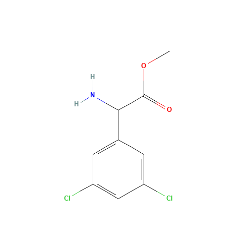 methyl 2-amino-2-(3,5-dichlorophenyl)acetate (CAS: 1137825-73-0) - Chemical Structure and Molecular Formula 
