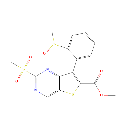 methyl 7-(2-methylsulfinylphenyl)-2-methylsulfonylthieno[3,2-d]pyrimidine-6-carboxylate (CAS: 1462950-21-5) - Related Chemical Product