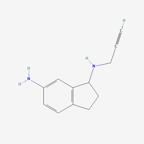1-N-prop-2-ynyl-2,3-dihydro-1H-indene-1,6-diamine (CAS: 863987-58-0) - Chemical Structure and Molecular Formula 