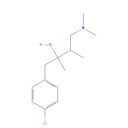 1-(4-chlorophenyl)-4-(dimethylamino)-2,3-dimethylbutan-2-ol (CAS: 14860-49-2) - Chemical Structure and Molecular Formula 