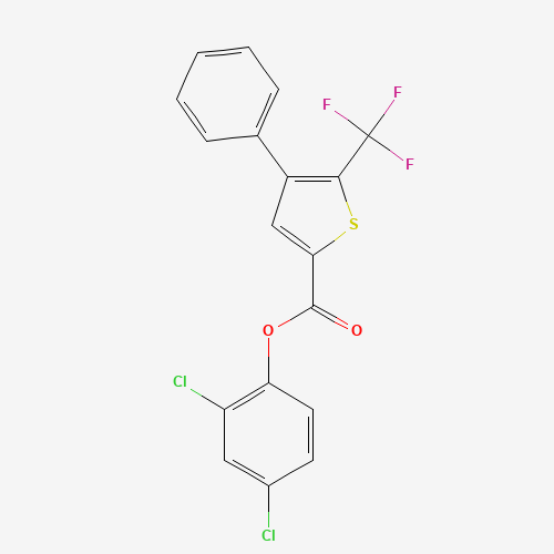 (2,4-dichlorophenyl) 4-phenyl-5-(trifluoromethyl)thiophene-2-carboxylate (CAS: 256348-21-7) - Chemical Structure and Molecular Formula 