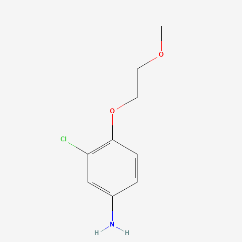 3-chloro-4-(2-methoxyethoxy)aniline (CAS: 879047-68-4) - Chemical Structure and Molecular Formula 