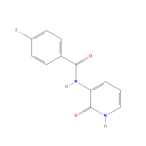 4-fluoro-N-(2-oxo-1H-pyridin-3-yl)benzamide (CAS: 52334-67-5) - Chemical Structure and Molecular Formula 