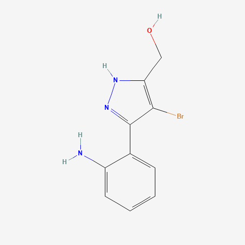 [3-(2-aminophenyl)-4-bromo-1H-pyrazol-5-yl]methanol (CAS: 1239033-94-3) - Chemical Structure and Molecular Formula 