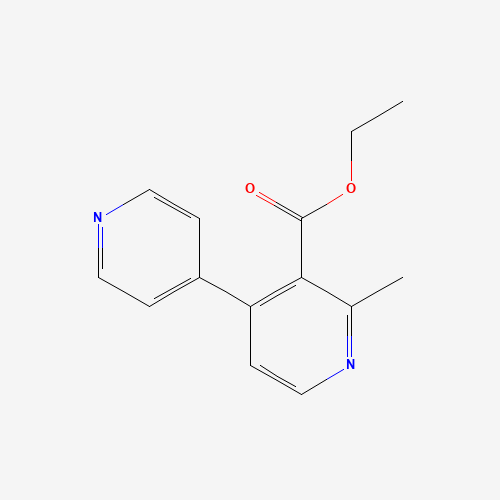 ethyl 2-methyl-4-pyridin-4-ylpyridine-3-carboxylate (CAS: 1417190-18-1) - Chemical Structure and Molecular Formula 