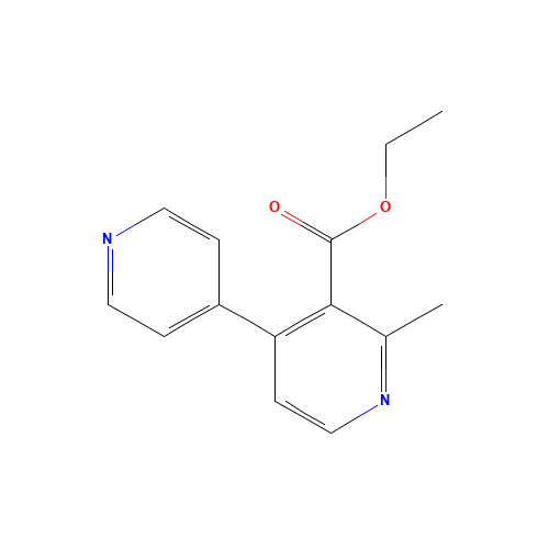 ethyl 2-methyl-4-pyridin-4-ylpyridine-3-carboxylate (CAS: 1417190-18-1) - Chemical Structure and Molecular Formula 