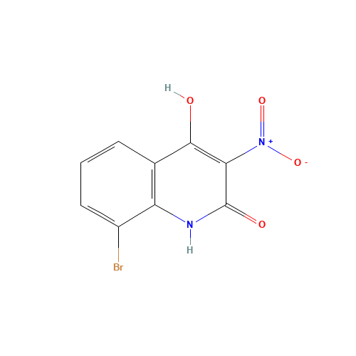 8-bromo-4-hydroxy-3-nitro-1H-quinolin-2-one (CAS: 54675-49-9) - Chemical Structure and Molecular Formula 