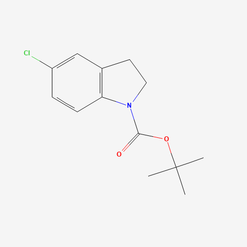 tert-butyl 5-chloro-2,3-dihydroindole-1-carboxylate (CAS: 143262-12-8) - Chemical Structure and Molecular Formula 
