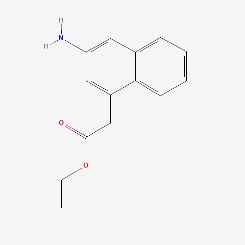 ethyl 2-(3-aminonaphthalen-1-yl)acetate (CAS: 897373-92-1) - Chemical Structure and Molecular Formula 