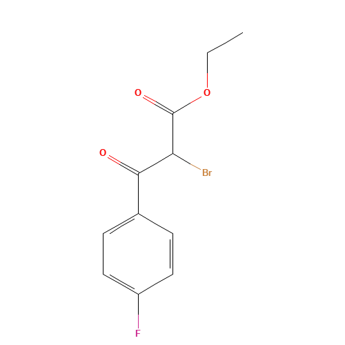 ethyl 2-bromo-3-(4-fluorophenyl)-3-oxopropanoate (CAS: 291519-97-6) - Chemical Structure and Molecular Formula 