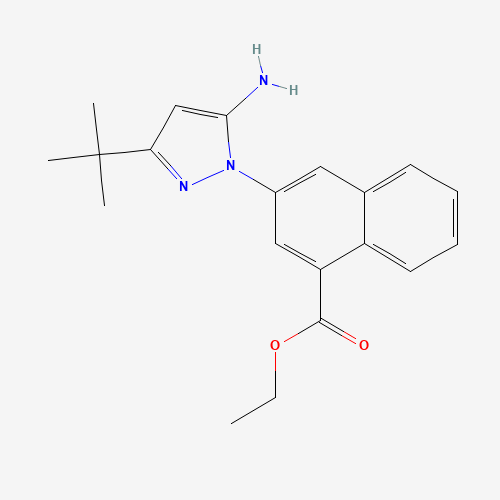 ethyl 3-(5-amino-3-tert-butylpyrazol-1-yl)naphthalene-1-carboxylate (CAS: 897373-64-7) - Related Chemical Product