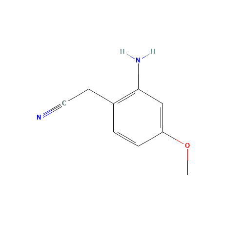 2-(2-amino-4-methoxyphenyl)acetonitrile (CAS: 118671-03-7) - Chemical Structure and Molecular Formula 