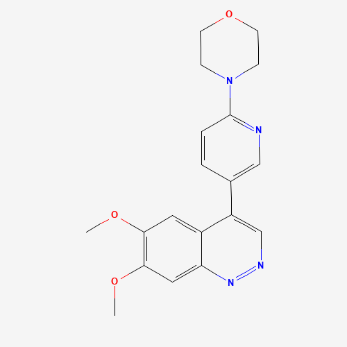 4-[5-(6,7-dimethoxycinnolin-4-yl)pyridin-2-yl]morpholine (CAS: 947191-09-5) - Chemical Structure and Molecular Formula 
