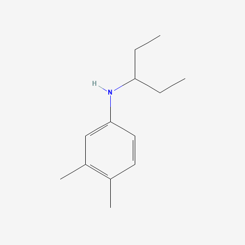 3,4-dimethyl-N-pentan-3-ylaniline (CAS: 56038-89-2) - Chemical Structure and Molecular Formula 