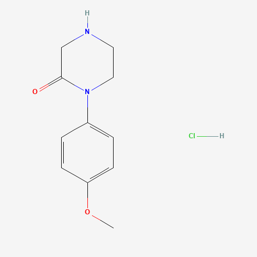 1-(4-methoxyphenyl)piperazin-2-one;hydrochloride (CAS: 1284247-69-3) - Chemical Structure and Molecular Formula 