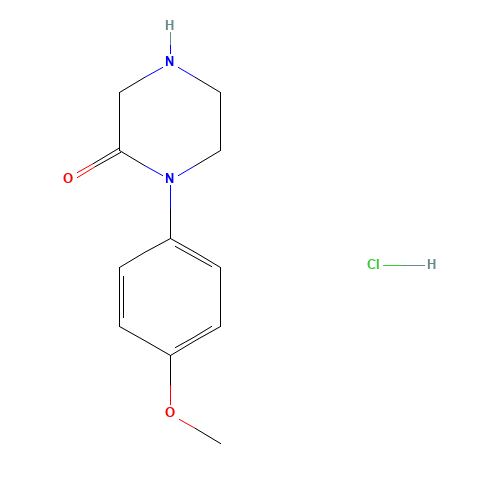 1-(4-methoxyphenyl)piperazin-2-one;hydrochloride (CAS: 1284247-69-3) - Chemical Structure and Molecular Formula 