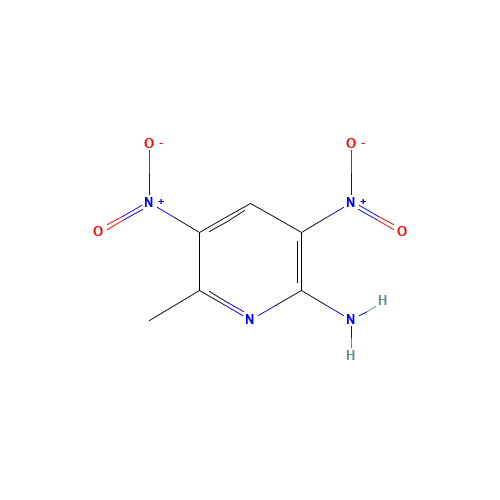 6-methyl-3,5-dinitropyridin-2-amine (CAS: 25864-34-0) - Chemical Structure and Molecular Formula 