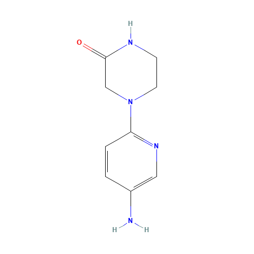 4-(5-aminopyridin-2-yl)piperazin-2-one (CAS: 926262-86-4) - Chemical Structure and Molecular Formula 