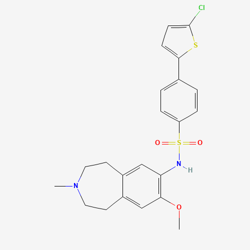 4-(5-chlorothiophen-2-yl)-N-(7-methoxy-3-methyl-1,2,4,5-tetrahydro-3-benzazepin-8-yl)benzenesulfonamide (CAS: 583045-76-5) - Chemical Structure and Molecular Formula 