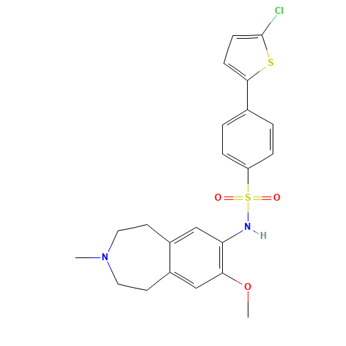 4-(5-chlorothiophen-2-yl)-N-(7-methoxy-3-methyl-1,2,4,5-tetrahydro-3-benzazepin-8-yl)benzenesulfonamide (CAS: 583045-76-5) - Related Chemical Product