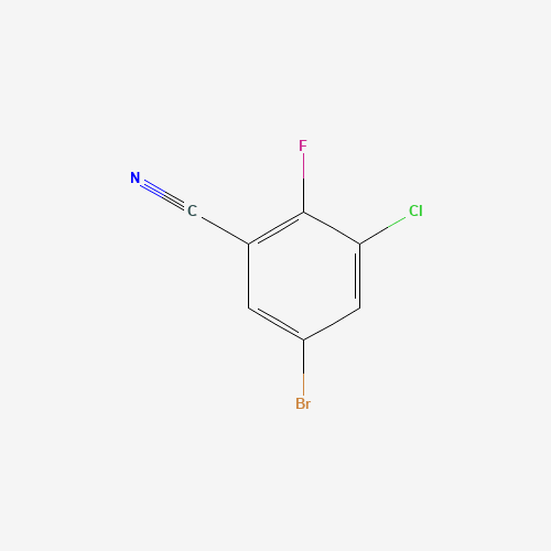 5-bromo-3-chloro-2-fluorobenzonitrile (CAS: 1000577-76-3) - Chemical Structure and Molecular Formula 