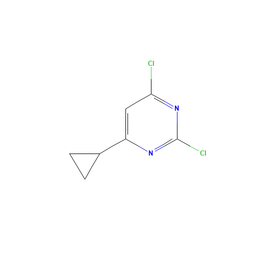 2,4-dichloro-6-cyclopropylpyrimidine (CAS: 21573-07-9) - Chemical Structure and Molecular Formula 