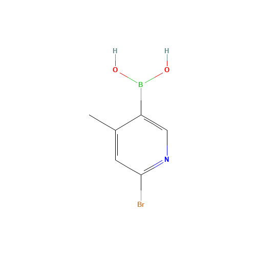 (6-bromo-4-methylpyridin-3-yl)boronic acid (CAS: 1072945-75-5) - Chemical Structure and Molecular Formula 