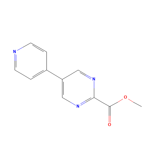 methyl 5-pyridin-4-ylpyrimidine-2-carboxylate (CAS: 720720-30-9) - Chemical Structure and Molecular Formula 