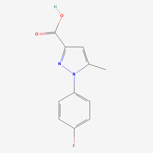 1-(4-fluorophenyl)-5-methylpyrazole-3-carboxylic acid (CAS: 288251-66-1) - Chemical Structure and Molecular Formula 