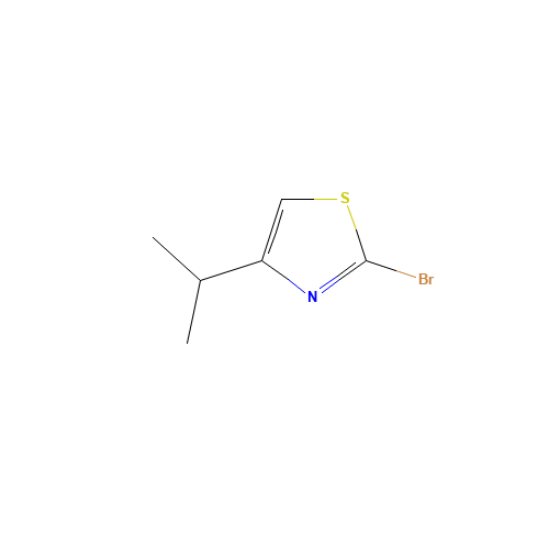 2-bromo-4-propan-2-yl-1,3-thiazole (CAS: 1026598-63-9) - Chemical Structure and Molecular Formula 