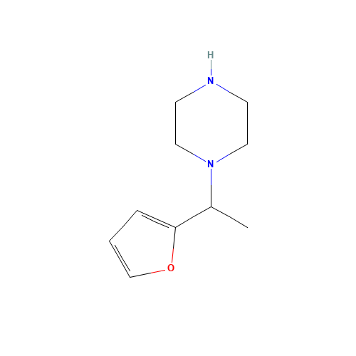 1-[1-(furan-2-yl)ethyl]piperazine (CAS: 1018604-11-9) - Chemical Structure and Molecular Formula 