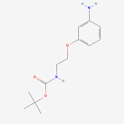 tert-butyl N-[2-(3-aminophenoxy)ethyl]carbamate (CAS: 246240-10-8) - Chemical Structure and Molecular Formula 