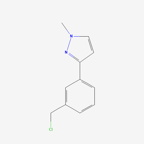 3-[3-(chloromethyl)phenyl]-1-methylpyrazole (CAS: 912569-61-0) - Chemical Structure and Molecular Formula 