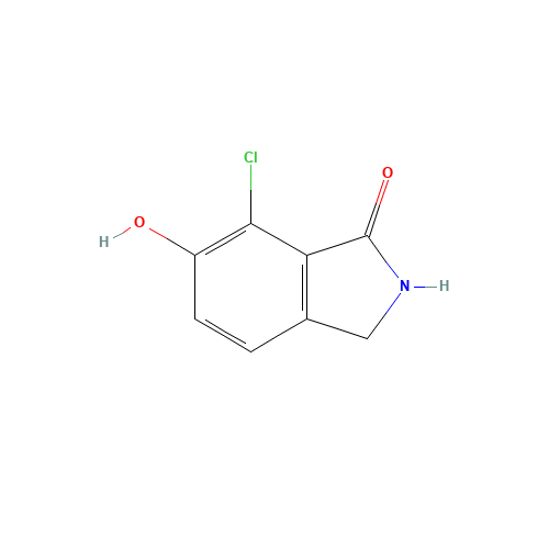7-chloro-6-hydroxy-2,3-dihydroisoindol-1-one (CAS: 1138220-71-9) - Chemical Structure and Molecular Formula 