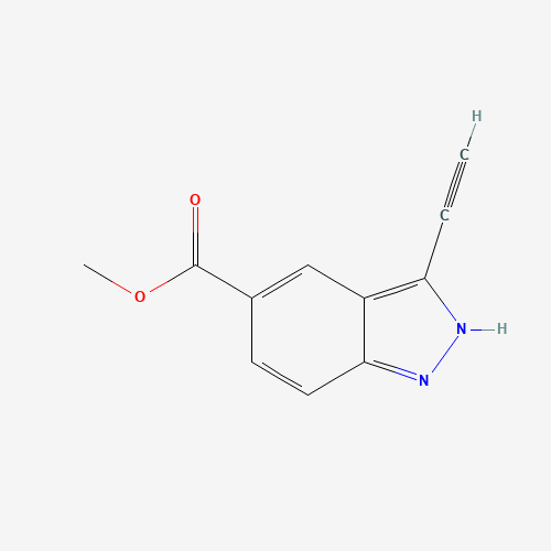methyl 3-ethynyl-2H-indazole-5-carboxylate (CAS: 1383706-26-0) - Chemical Structure and Molecular Formula 