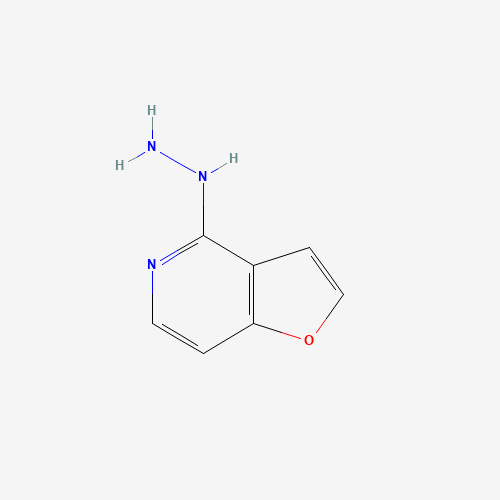 furo[3,2-c]pyridin-4-ylhydrazine (CAS: 33007-16-8) - Chemical Structure and Molecular Formula 