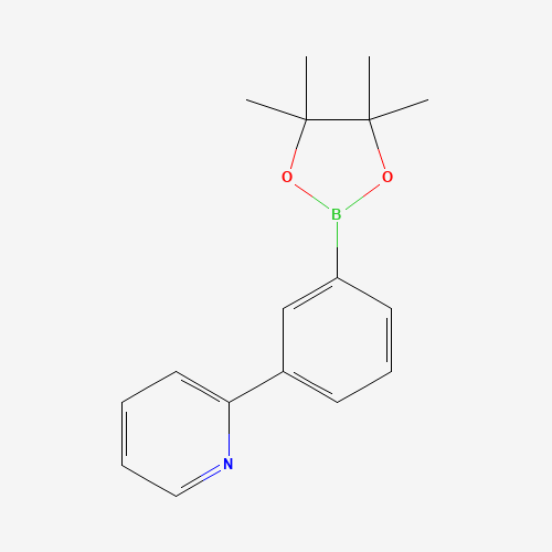 2-[3-(4,4,5,5-tetramethyl-1,3,2-dioxaborolan-2-yl)phenyl]pyridine (CAS: 453530-49-9) - Chemical Structure and Molecular Formula 