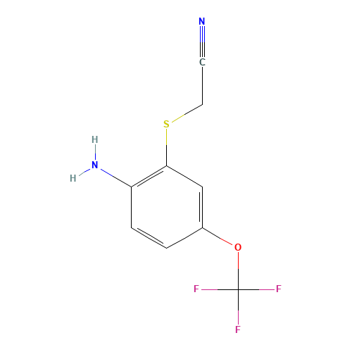 2-[2-amino-5-(trifluoromethoxy)phenyl]sulfanylacetonitrile (CAS: 1134964-29-6) - Related Chemical Product