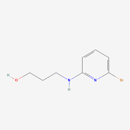 3-[(6-bromopyridin-2-yl)amino]propan-1-ol (CAS: 478366-42-6) - Chemical Structure and Molecular Formula 