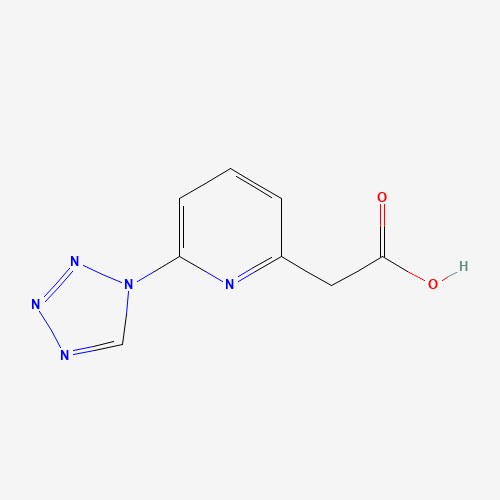 2-[6-(tetrazol-1-yl)pyridin-2-yl]acetic acid (CAS: 1374573-62-2) - Chemical Structure and Molecular Formula 