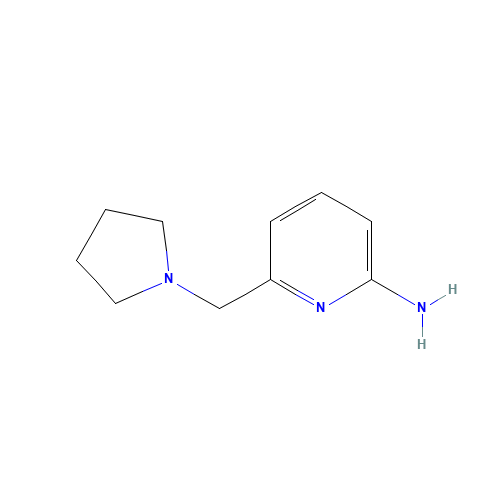 6-(pyrrolidin-1-ylmethyl)pyridin-2-amine (CAS: 1093296-15-1) - Chemical Structure and Molecular Formula 