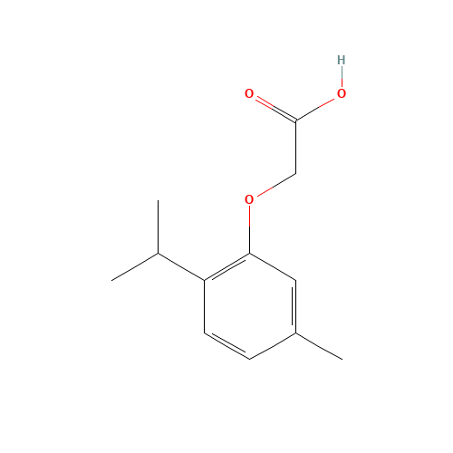 2-(5-methyl-2-propan-2-ylphenoxy)acetic acid (CAS: 5333-40-4) - Chemical Structure and Molecular Formula 
