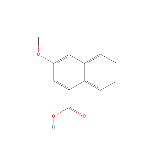 3-methoxynaphthalene-1-carboxylic acid (CAS: 147397-60-2) - Chemical Structure and Molecular Formula 
