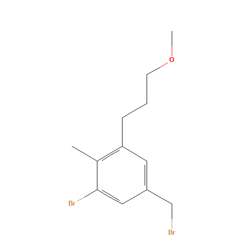 1-bromo-5-(bromomethyl)-3-(3-methoxypropyl)-2-methylbenzene (CAS: 1266728-11-3) - Related Chemical Product