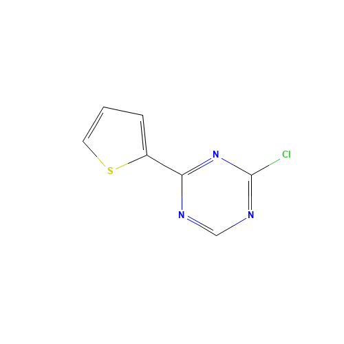 2-chloro-4-thiophen-2-yl-1,3,5-triazine (CAS: 333737-07-8) - Chemical Structure and Molecular Formula 