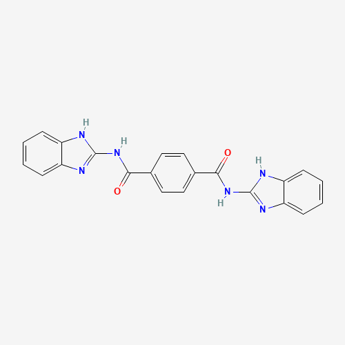 1-N,4-N-bis(1H-benzimidazol-2-yl)benzene-1,4-dicarboxamide (CAS: 27111-43-9) - Chemical Structure and Molecular Formula 