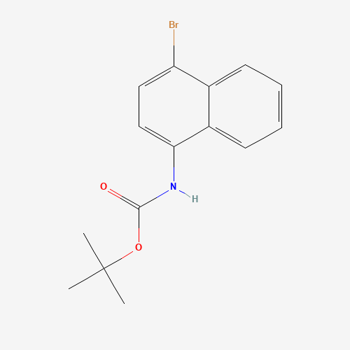tert-butyl N-(4-bromonaphthalen-1-yl)carbamate (CAS: 168169-11-7) - Chemical Structure and Molecular Formula 