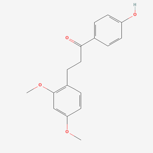 3-(2,4-dimethoxyphenyl)-1-(4-hydroxyphenyl)propan-1-one (CAS: 119425-89-7) - Chemical Structure and Molecular Formula 